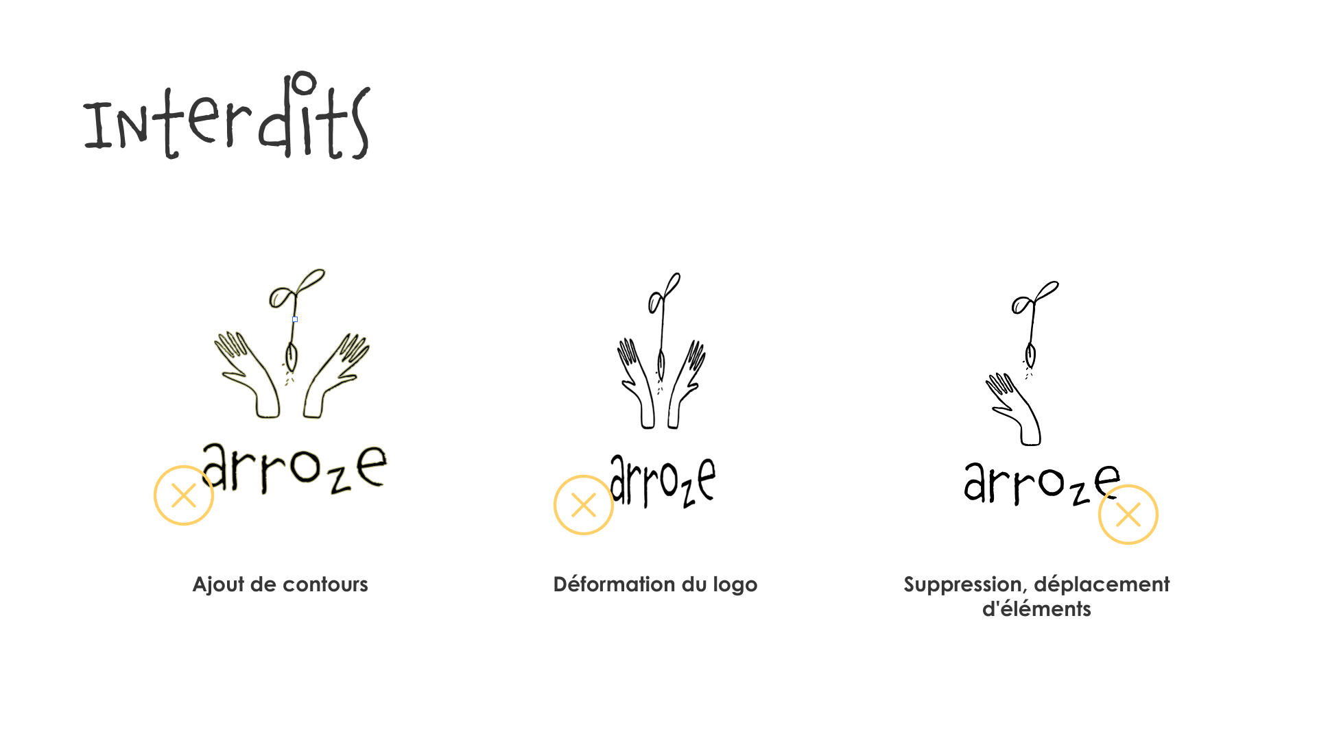 Charte graphique - Interdits