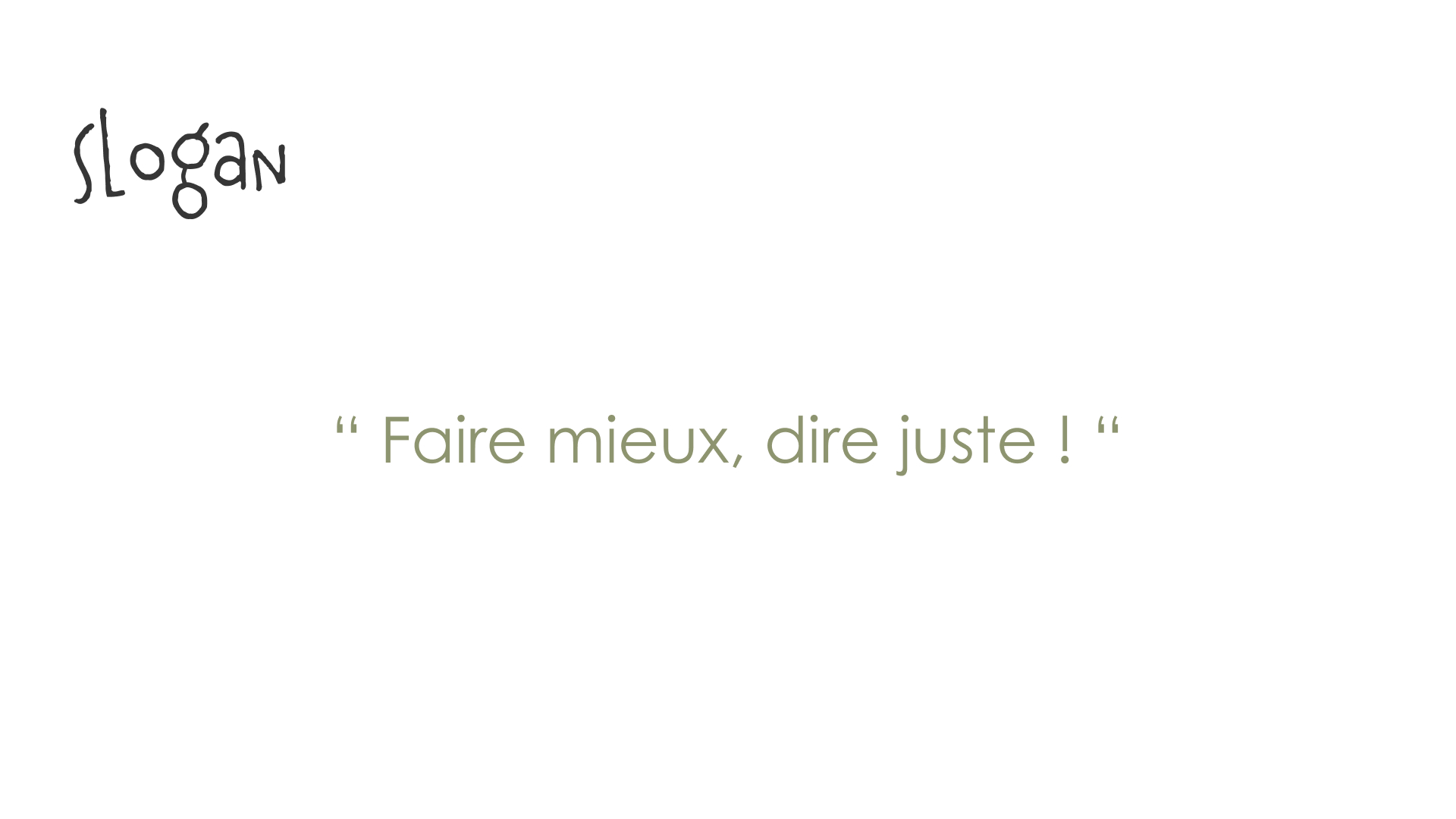 Charte graphique - slogan